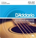 D'Addario EJ38 Phosphor Bronze 12-String Acoustic Guitar Strings 10-47